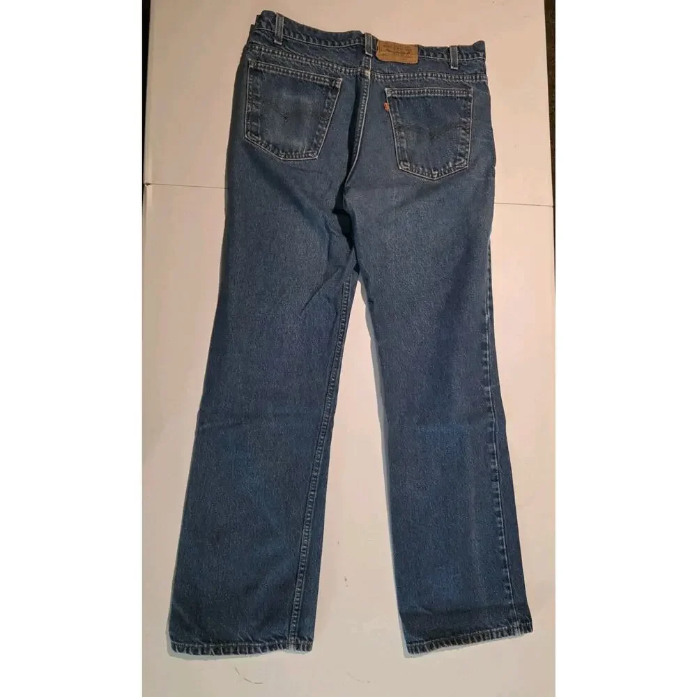 Vintage Levis 517 Jeans Mens 36x33* Blue Bootcut Orange Tab 70s 80s Saddleman